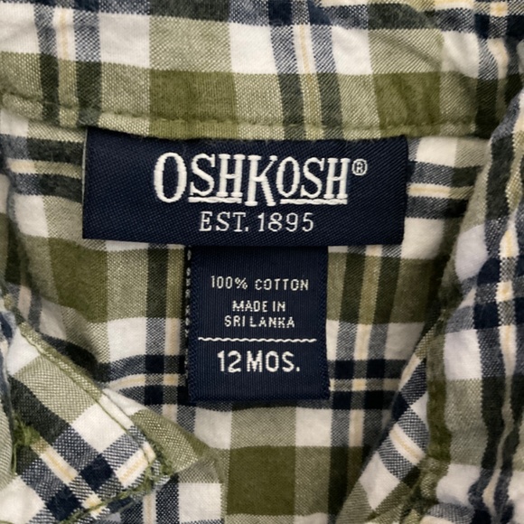 OshKosh Baby Boy Button-down Shirt 12 mos. - Picture 3 of 6